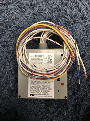 Functional Devices RIBU2SC Pilot Relays, 10 Amp SPST-N/O + Override + 1 SPDT, 10-30 Vac/dc/120 Vac Coil, NEMA 1 Housing: Plug In Relays