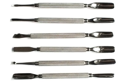 6 versch. Hohlmeißel Pusher Nagelhautschieber Nagelreiniger Maniküre Pediküre