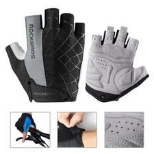 ROCKBROS Cycling Short Gloves Shockproof Breathable Motorcycle MTB Bike Gloves