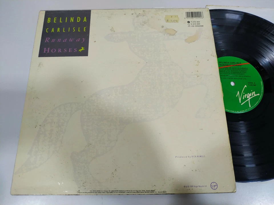Belinda Carlisle Runaway Horses Virgin 1989 - LP Vinyl 12" VG/VG - Bild 4 von 4