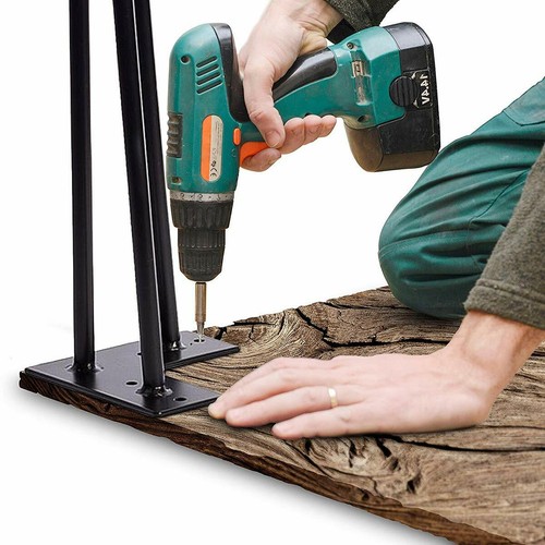 4 x Haarnadel Beine / Haarnadel Beine Set für Möbel Bank Schreibtisch Tisch Metall Stahl - Bild 8 von 16