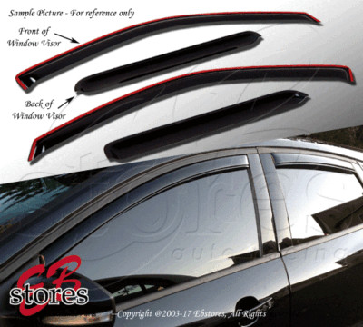 For 1995-2000 Ford Contour Smoke In-Channel Window Visor Rain Guard 4pcs Set