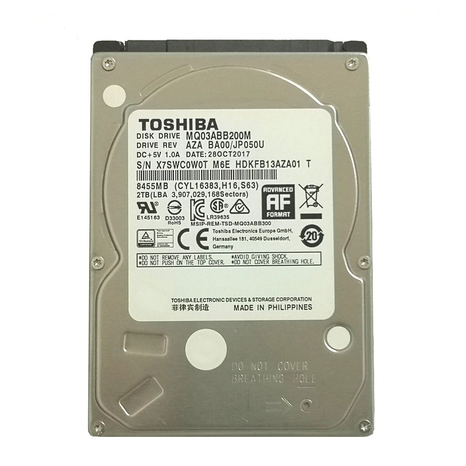 Toshiba 2TB MQ03ABB200 5400RPM 16MB SATA 2.5" Laptop HDD Hard Disk Drive 15mm - Image 3 of 4