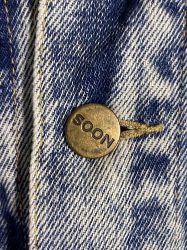 Vintage Georges Marciano For Soon Denim Trucker Jean Jacket Mens Small Acid Wash - Picture 3 of 12