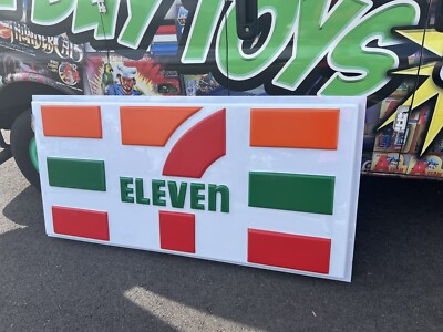 Modern 7-Eleven 7-11 Plastic Acrylic Store Display Sign Everbrite LLC Unused 6x3