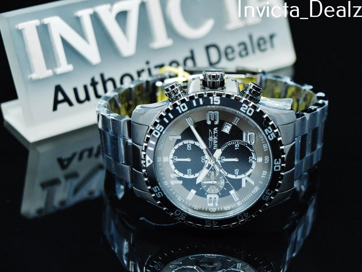 Invicta Men s PILOT FLIGHT 45mm Gunmetal SS Black Dial Chrono