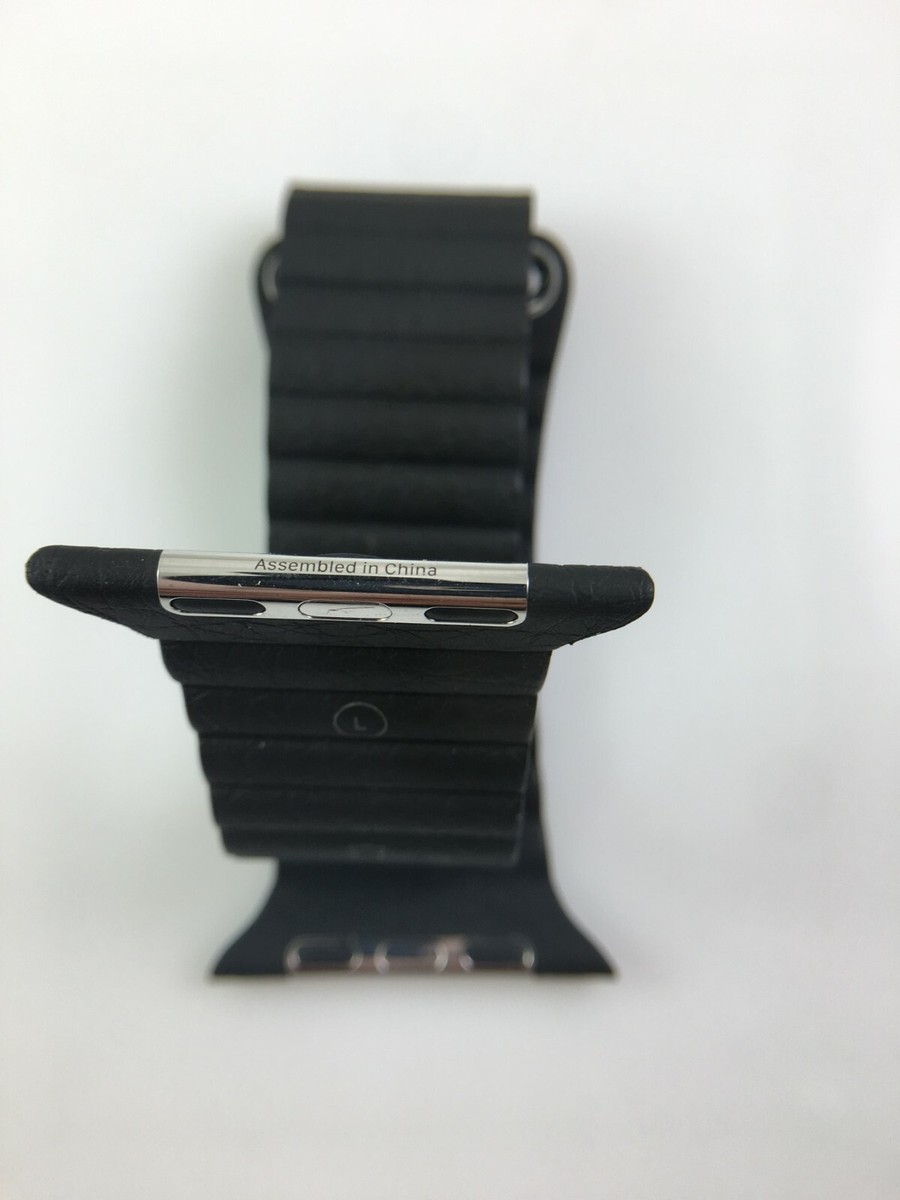 apple. 純正レザーループ　　44mm.  黒　L Original Apple Watch Band Leather Loop 42mm 44mm Large Prototype