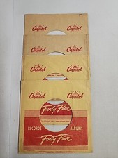 45 RPM 7" RECORD SLEEVES CO. SLEEVE 4 PACK SEE PHOTOS - Capitol SLV151