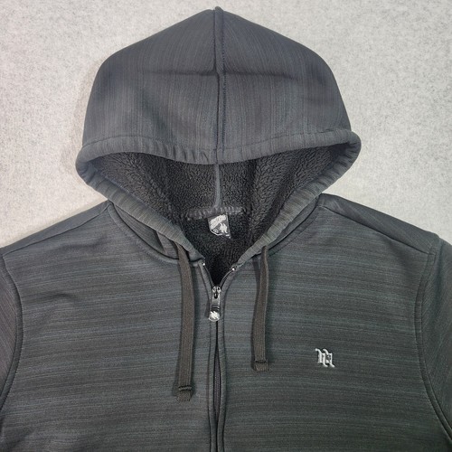 Hart & Huntington Fleece Lined Hoodie Mens XL Dark Gray Full Zip Sweatshirt - Picture 2 of 12