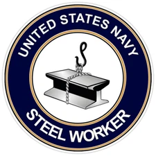 U.S. Navy Steel worker Bumper Sticker Military Vinyl Soldier Decal 5"