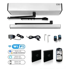 Voice Control Electric Automatic Swing Door with Wireless Wave Hand Sensor