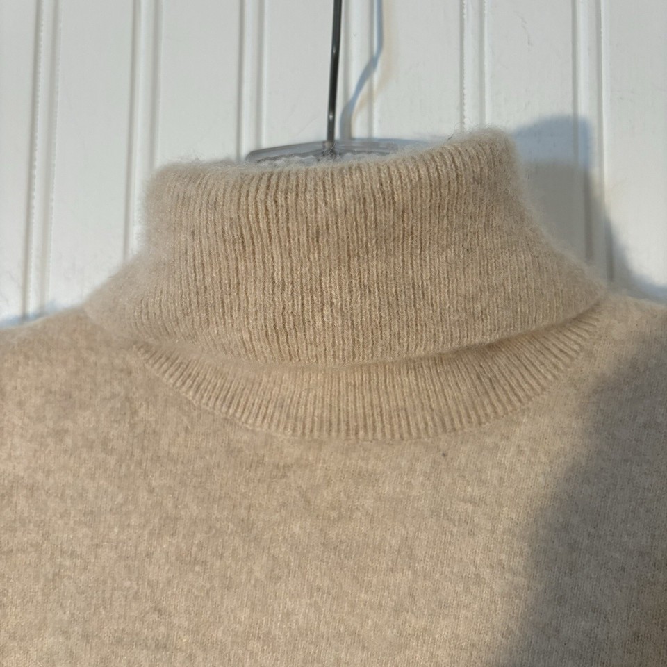 ORVIS Women's 100 CASHMERE Ivory Turtleneck Sweater Size XS eBay