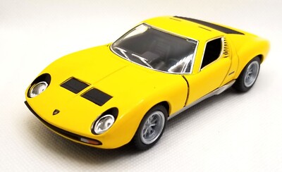 Kinsmart - 1:34 Scale Model Lamborghini Miura P400 Yellow (BBKT5390DY)