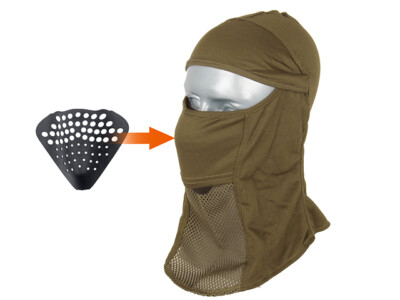 Balaclava Maske Sturmhaube Coyote Gittermaske Halbmaske Gesichtschutz Airsoft