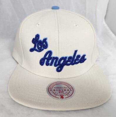 NWT Mitchell & Ness Los Angeles Lakers NBA Snapback Adjustable Hat - Off White -