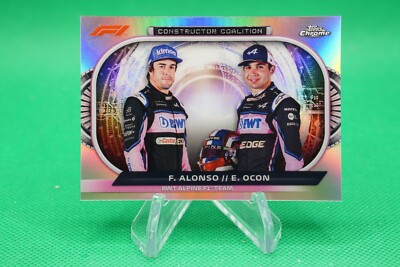 2022 Topps Chrome Constructors Coalition CC-ALP Fernando Alonso Esteban Ocon CDW