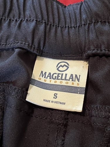 MAGELLAN UNISEX CONVERTIBLE PANTS ZIP OFF LEGS S BLACK MID RISE OUTDOORS - Picture 6 of 16