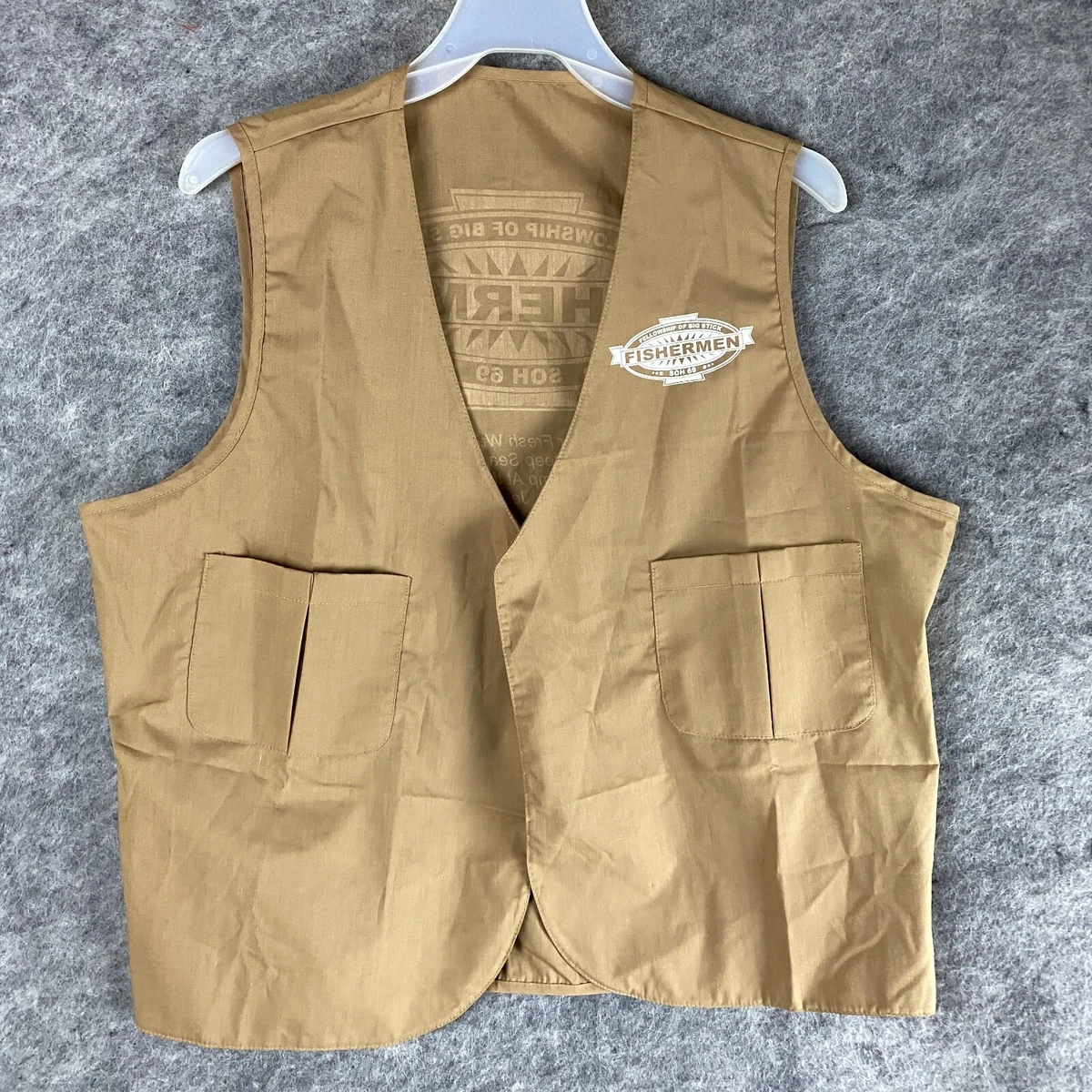 Fisherman Vest M/L Men's 100% Cotton Adults Medium/Large Outdoors