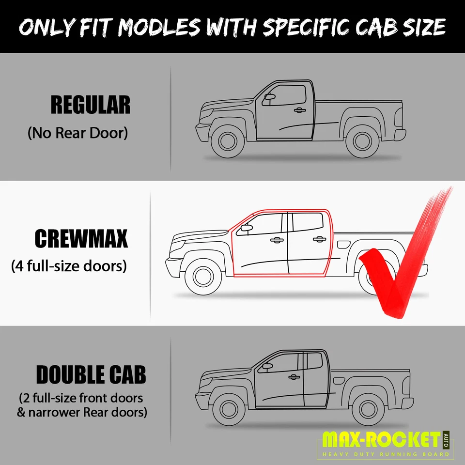 Ford F250 F350 F450 Superduty 2017-2024 doble cabina estribo barra escalón lateral Foto 2 de 4