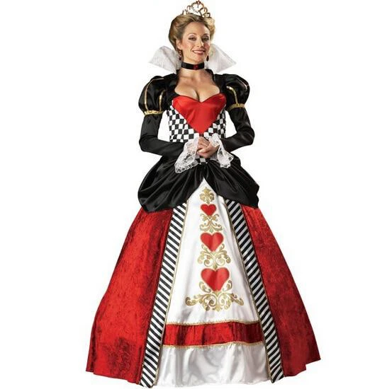 costume regina di cuori alice mascotte cosplay carnevale adulti completo  donna