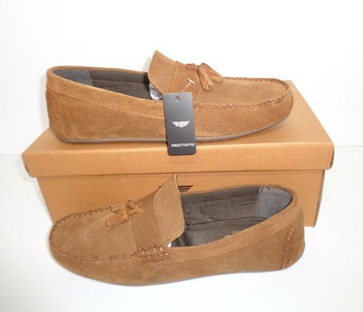 Mens Tan Suede Leather Shoes Slip On Driving New Formal Memory Foam Dress Sizes | eBay