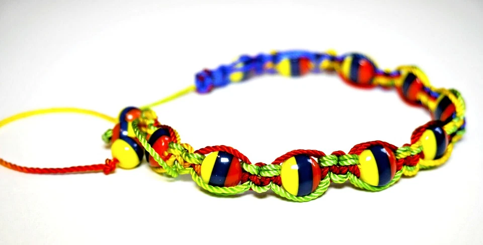 Pulsera Hecha a Mano por Artesanos Nativos Colombia Ecuador Venezuela Foto 3 de 4