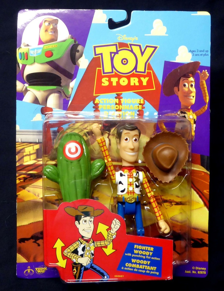 Toy Story Movie 1 Fighter Woody Action Figure Toy Thinkway
