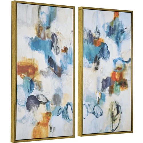 Uttermost 32325 Casual Moments Multicolor Framed Abstract Art, Set of 2 - Picture 2 of 5