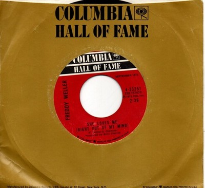 Freddy Weller:She loves me (right out of my mind)/Too much monkey:Re-Issue
