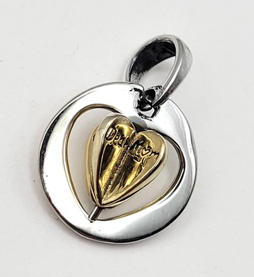 925 Sterling Silber Spinning Heart Charm ''Liebe Mama, du hast ein Herz aus Gold''