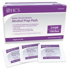 Hcs Large Alcohol Prep Pads 70 Alcohol Wipes For Injections 100box