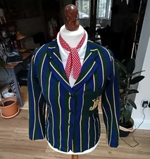 VINTAGE 1940S NOTTINGHAM UNIVERSITY STRIPED BLAZER/JACKET IVY LEAGUE/MOD