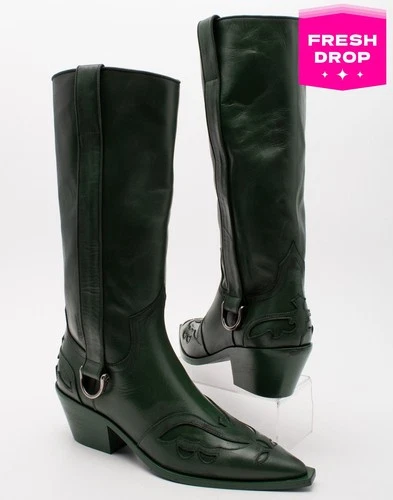 RRP€2375 ENFANTS RICHES DEPRIMES Leather Boots US10 EU43 UK9 Painted Distressed