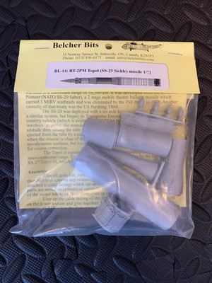 Belcher Bits Topol RT-2PM 1:72 BL-14 ICBM Resinmodell SS-25 Sickle