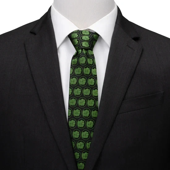 Marvel Hulk Black Men's Neck Tie - Image 2 of 4
