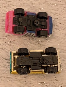 Vintage Circa 1992 Micro Machines Chrome Convertible With Bonus Car