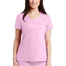 Barco Grey's Anatomy 41460 Lilac Pearl Pink Princess V Neck Scrub Top 5XL