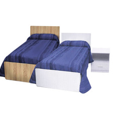 Letto singolo con comodino un cassetto incluso lettino in Kit facile montaggio