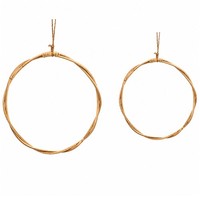 Rattan-Kranz Rund 2Er Set 30 & 24,5 Cm Natur Deko Zum Basteln Boho Vintage