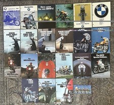 LARGE LOT OF VINTAGE BMW MOTORCYCLES CATALOGS AND BROCHURES - ALL DIFFERENT