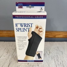 Fla Pro-Lite Left Wrist Splint Professional Support Low Profile Black 8" Medium
