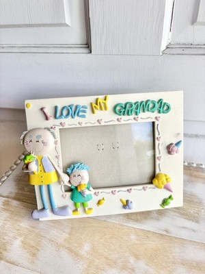 Vintage Carved Resin 3D Easel/wall Picture Frame ''I Love My Grandad'' 3'' X 5''