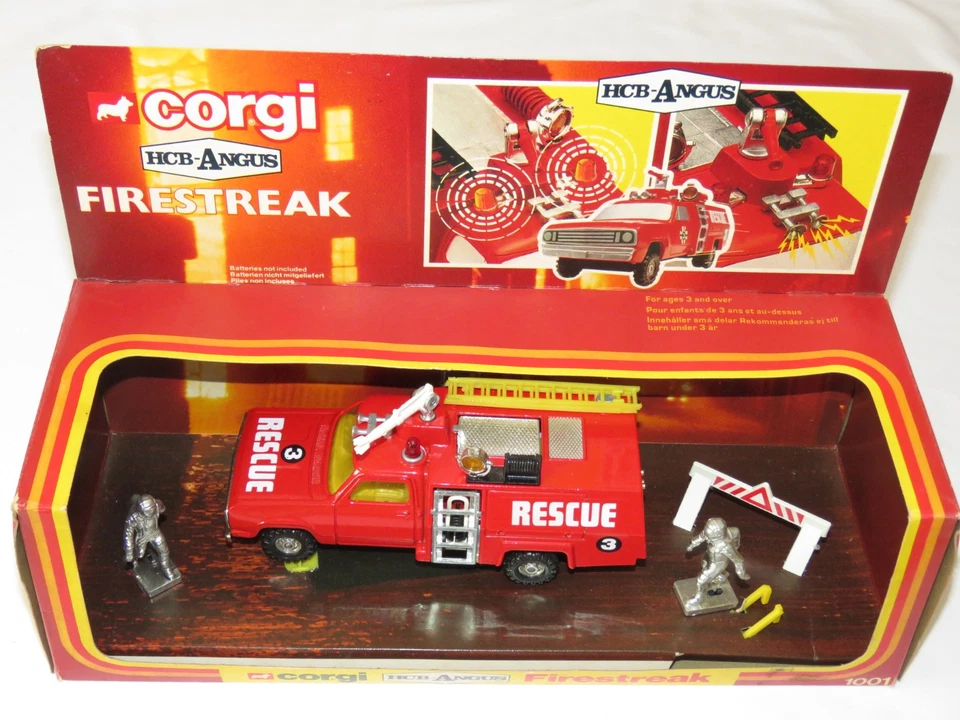 Vintage 1980 Corgi  Firestreak Fire Rescue Vehicle HCB-Angus No. 1001 - Image 3 of 4