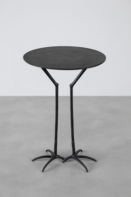 Modern Black Drink Side Table Accent Unique Bird Leg Design Small Table Home