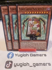 Yu-Gi-Oh Flower Cardian Maple With Deer X3 INOV 1st Edition Common Light Played 