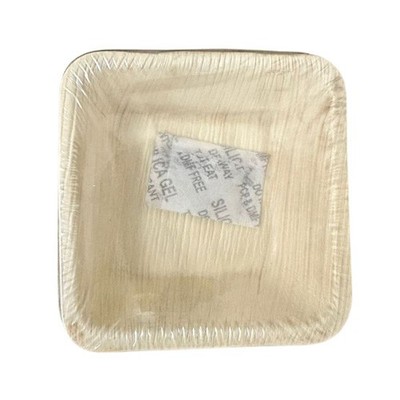 Areca Palm Leaf Square Bowls 4-Inch Pack of 25