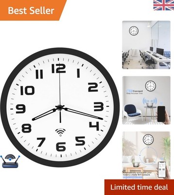 10 Zoll Smart Analog Wanduhr - Automatische Zeitsynchronisierung, leise & stilvoll