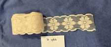 2.25 Inches Lace Embroidery Trim Beige Off White Sewing Crafts 6 Yds Cottage