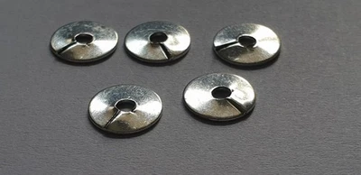 5 Vintage Morris 8 Lucas DK4 Typ Verteilerkappe verzinnt Messing geteilte Unterlegscheiben - Bild 1 von 2