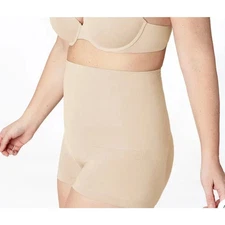 Curveez Women's Size Large Nude High Waist Signature Control Shaping Boy Shorts